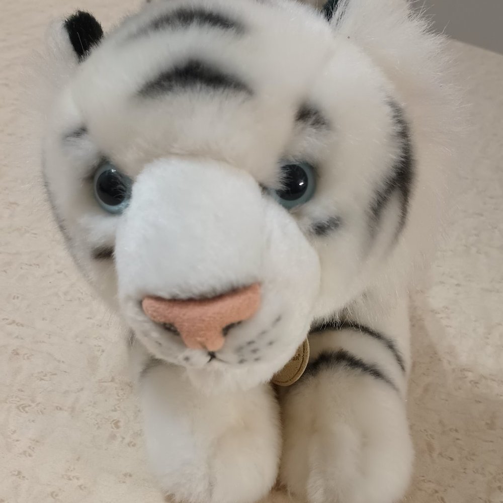 Miyoni by Aurora White BENGAL TIGER PLUSH 18" Stuffed Animal Toy